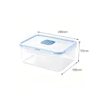 2600ml contenitore rettangolare per alimenti con coperchio chiudibile a chiave, cassaforte a microonde, ideale per pane, frutta e pranzo - Stoviglie - foodmachtech
