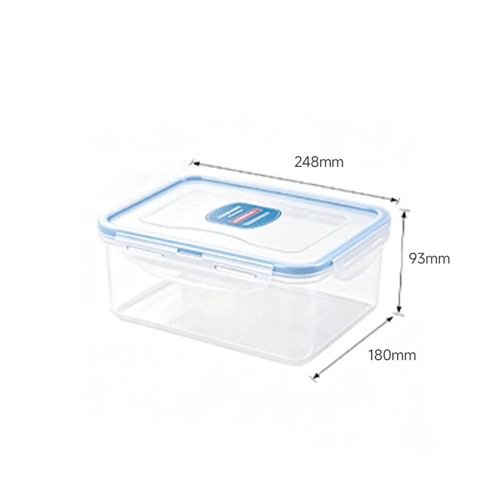 2600ml contenitore rettangolare per alimenti con coperchio chiudibile a chiave, cassaforte a microonde, ideale per pane, frutta e pranzo - Stoviglie - foodmachtech