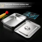 Quadratisches Edelstahl becken mit Abdeckung - Küchenutensilien - Food Mach Tech