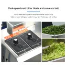 Cortadora de verduras y carne comercial-corte de 5mm, hoja de acero inoxidable, ideal para uso en el hogar y en restaurantes pequeños - Cortador de verduras - foodmachtech