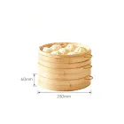 Cesta de vapor de bambú-perfecta para cocido al vapor bollos, verduras, arroz y mariscos - Utensilios de cocina - foodmachtech