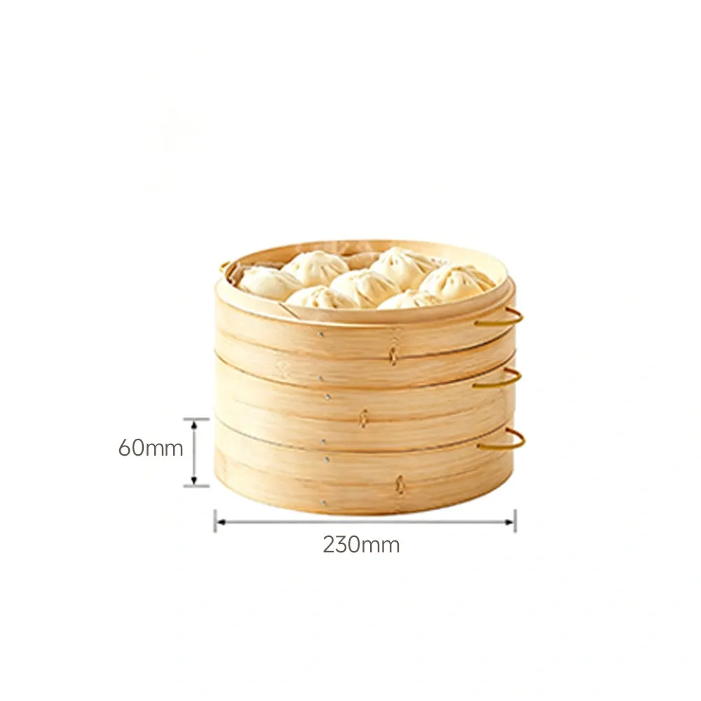 Cesta de vapor de bambú-perfecta para cocido al vapor bollos, verduras, arroz y mariscos - Utensilios de cocina - foodmachtech