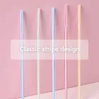 Pajitas de beber de la raya clásica flexible, 100 Pcs por paquete - Consumibles - foodmachtech