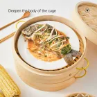 Cesta de vapor de bambú-perfecta para cocido al vapor bollos, verduras, arroz y mariscos - Utensilios de cocina - foodmachtech