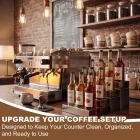 3-Tier 9-Bottiglie di Sciroppo Rack per Bar Liquor Bottiglia di Display, Scaffale Organizer, Contenitore Contenitore - Stoviglie - foodmachtech