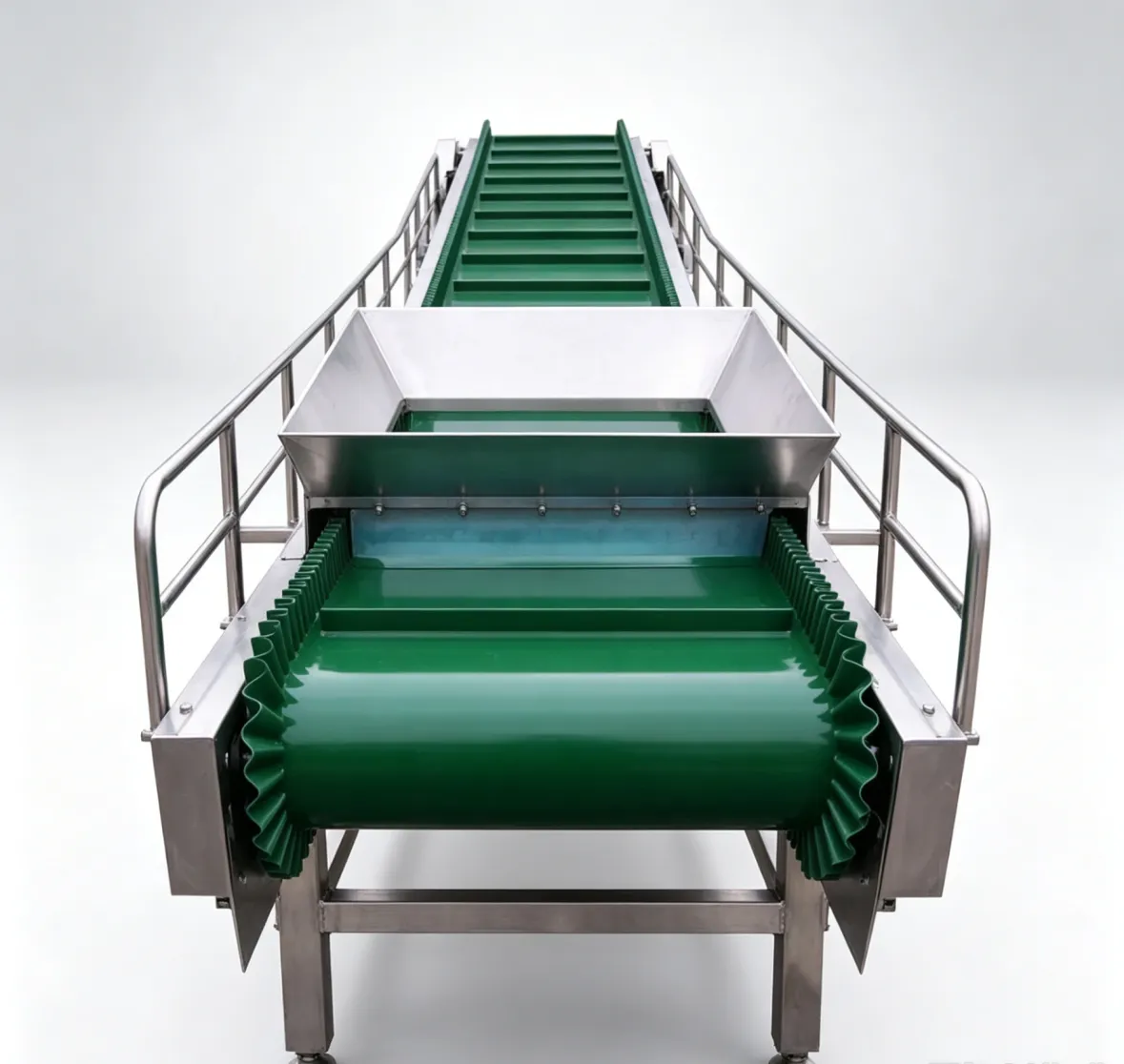 Sistema industriale del nastro trasportatore per le linee di lavorazione della polvere - Nastro trasportatore - foodmachtech