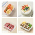 2600ml contenitore rettangolare per alimenti con coperchio chiudibile a chiave, cassaforte a microonde, ideale per pane, frutta e pranzo - Stoviglie - foodmachtech