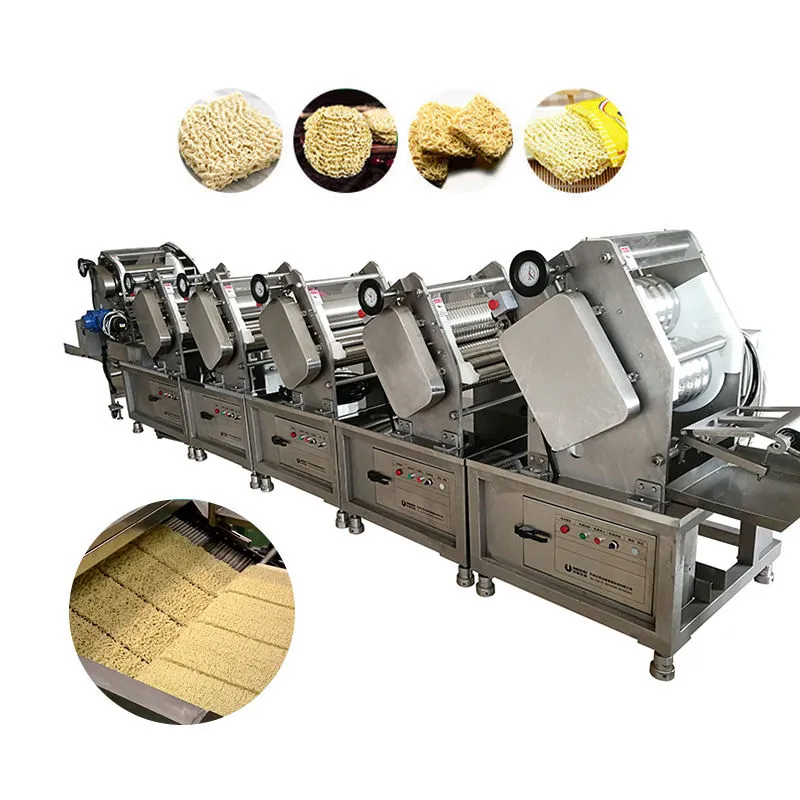 Cadena de producción frita de los tallarines inmediatos del acero inoxidable de la categoría alimenticia 304, tallarines automáticos que hacen la máquina - Línea de producción de fideos instantáneos - foodmachtech