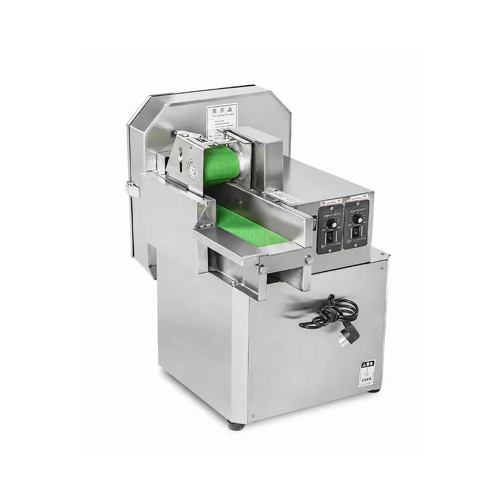 Máquina cortadora de vegetales y chile comercial de doble frecuencia | Cortador de acero inoxidable para cocina comercial - Cortador de verduras - foodmachtech
