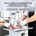 1100W máquina de sierra de hueso eléctrica comercial, sierra de mesa para cortar costillas y huesos de carne - Trituradora - foodmachtech