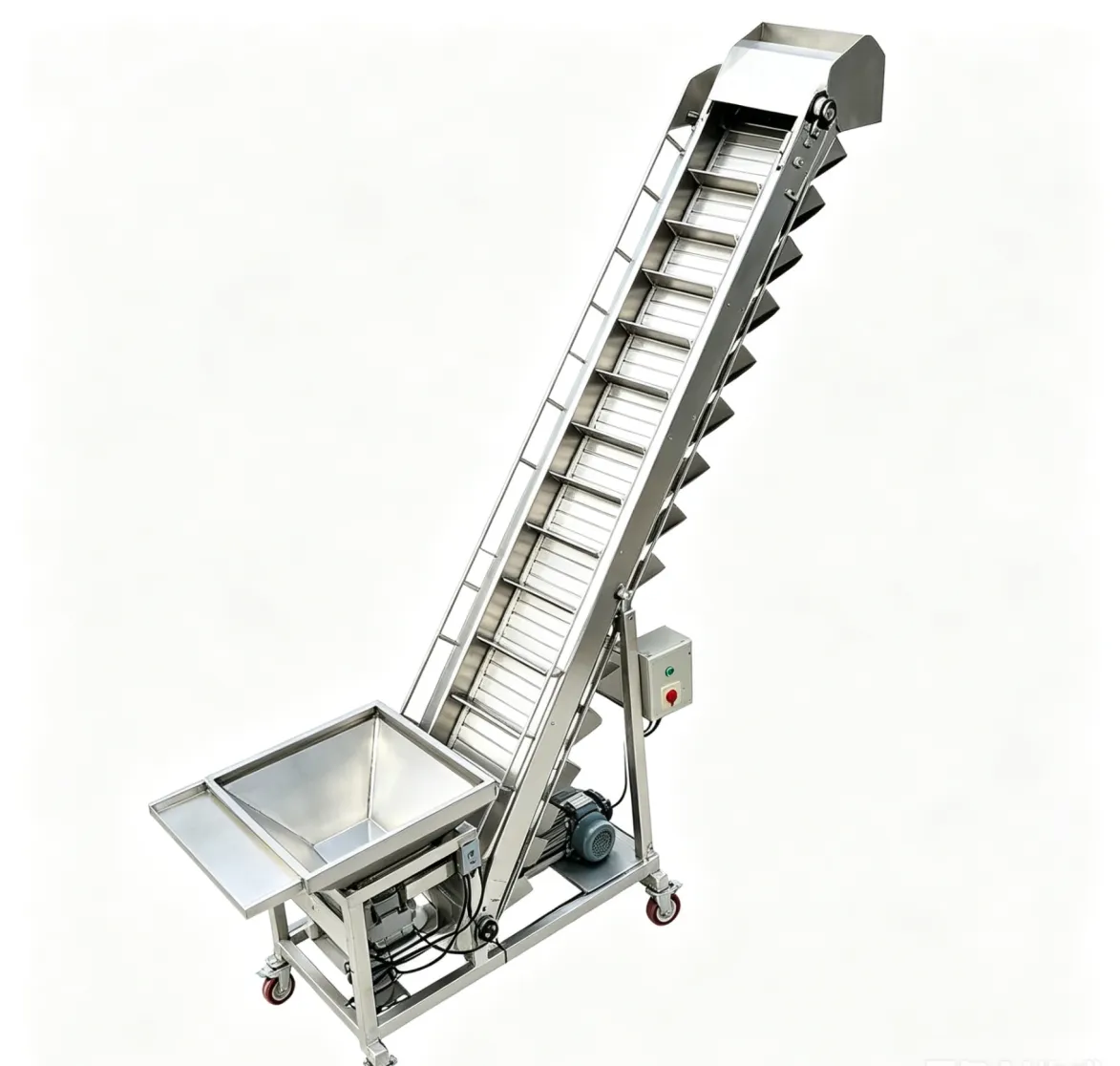 สายพานลำเลียงถังลำเลียงแบบเอียง - รอกสำหรับแขวน - foodmachtech
