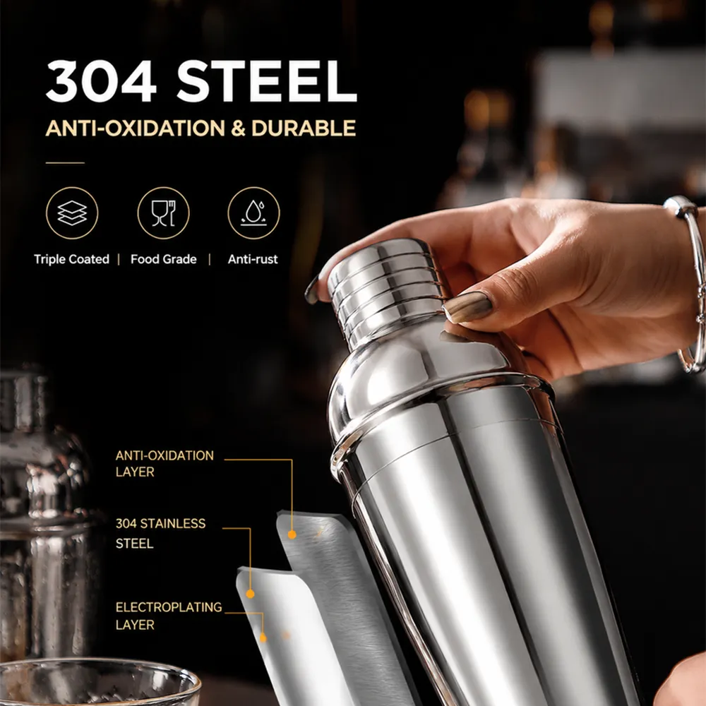 Shaker per cocktail in 3 pezzi - Utensili da cucina - foodmachtech