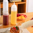 Bottiglie di spremitura per condimento con cappucci a prova di perdita, perfette per la conservazione di olio, miele, condimenti per insalata - Stoviglie - foodmachtech