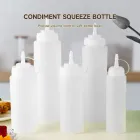 Bottiglie di spremitura per condimento con cappucci a prova di perdita, perfette per la conservazione di olio, miele, condimenti per insalata - Stoviglie - foodmachtech