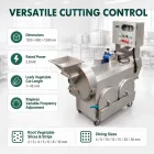 Cortador de verduras multifunción eficiente de 1.5kW, rebanadas, tiras y cortes listos para escalar - Cortador de verduras - foodmachtech