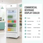 Refrigerador comercial de la exhibición de la bebida de la Solo-puerta-vidrio claro, enfriamiento confiable - Caso de exhibición - foodmachtech