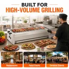 Parrilla eléctrica comercial de la barbacoa con los paneles de control duales y la ventilación lateral - Horno - foodmachtech