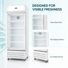 Refrigerador comercial de la exhibición de la bebida de la Solo-puerta-vidrio claro, enfriamiento confiable - Caso de exhibición - foodmachtech