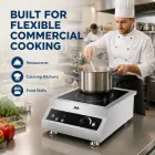 Cooktop de inducción compacto y eficiente para restaurantes y catering - Estufa de quemador único - foodmachtech