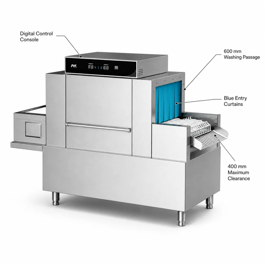Lavavajillas automático resistente del transportador para las cocinas comerciales - Lavavajillas - foodmachtech