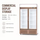 Gabinete de exhibición iluminado de la Doble-Puerta con los estantes ajustables del alambre - Caso de exhibición - foodmachtech