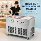Fabricante de yogurt congelado de corte grueso comercial de 2 bandejas - Máquina del helado - foodmachtech