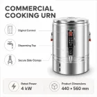 Cocina comercial de acero inoxidable y urna hirviendo con control digital - Sopa Stewing Pot - foodmachtech