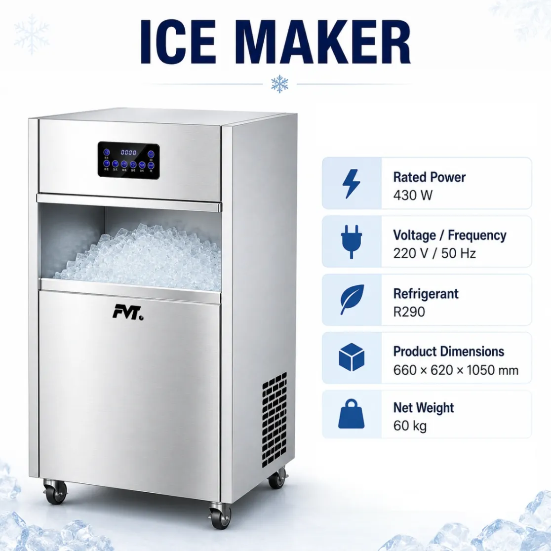 Fabricante de hielo comercial premium - Fabricante de hielo - foodmachtech