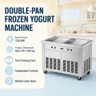 Fabricante de yogurt congelado de corte grueso comercial de 2 bandejas - Máquina del helado - foodmachtech