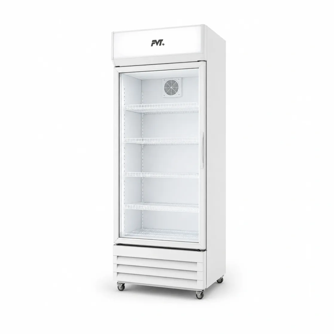 Refrigerador comercial de la exhibición de la bebida de la Solo-puerta-vidrio claro, enfriamiento confiable - Caso de exhibición - foodmachtech