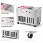 Fabricante de yogurt congelado de corte grueso comercial de 2 bandejas - Máquina del helado - foodmachtech