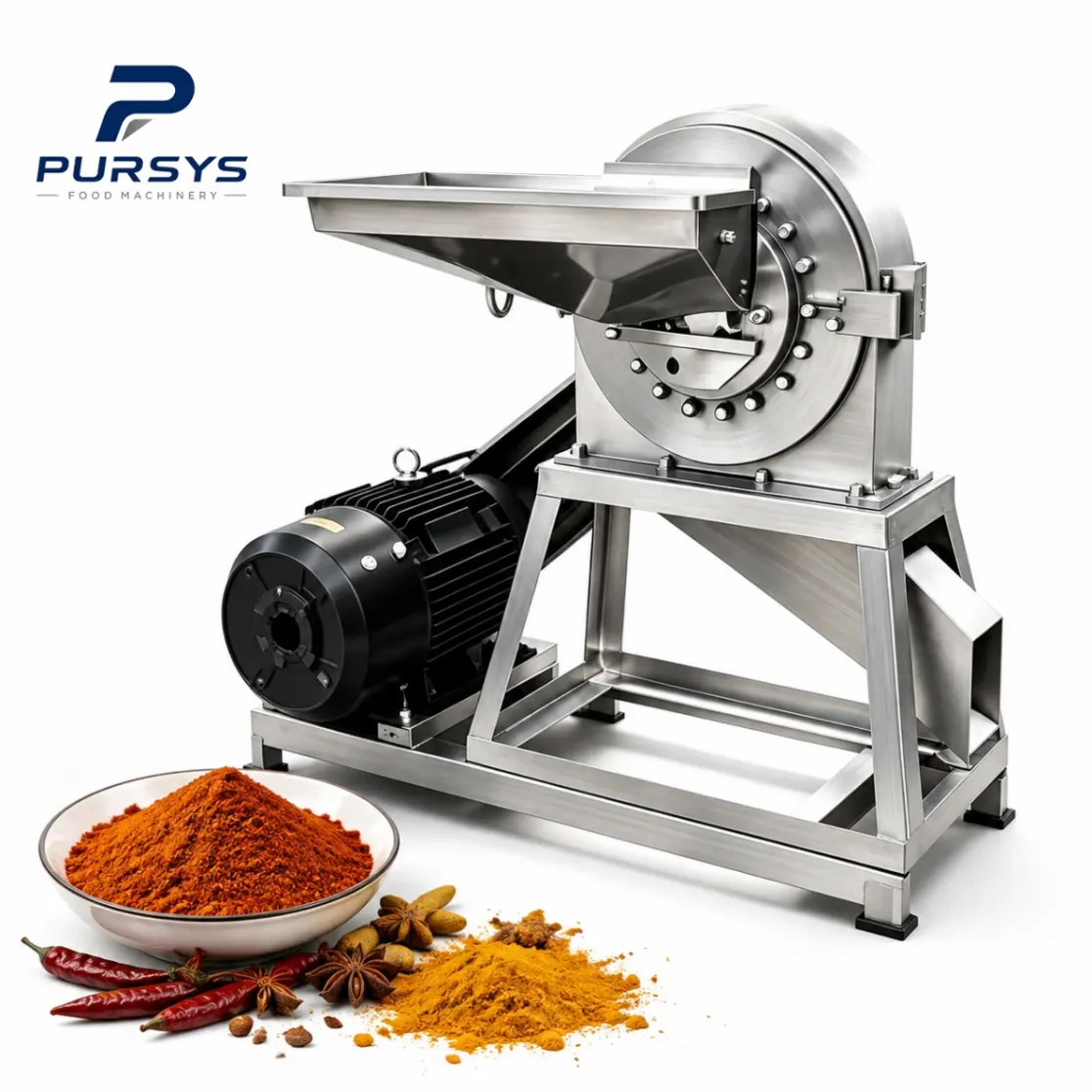 Broyeur d'épice à grain haute efficacité, pulvérisateur à dents simples - Concasseurs de nourriture - foodmachtech