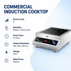 Cooktop de inducción compacto y eficiente para restaurantes y catering - Estufa de quemador único - foodmachtech