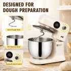 Stand Mixer Dough Kneader, 1.5kW Electric Chef Mixer with 304 Stainless Steel Bowl - Pulping Machine - foodmachtech