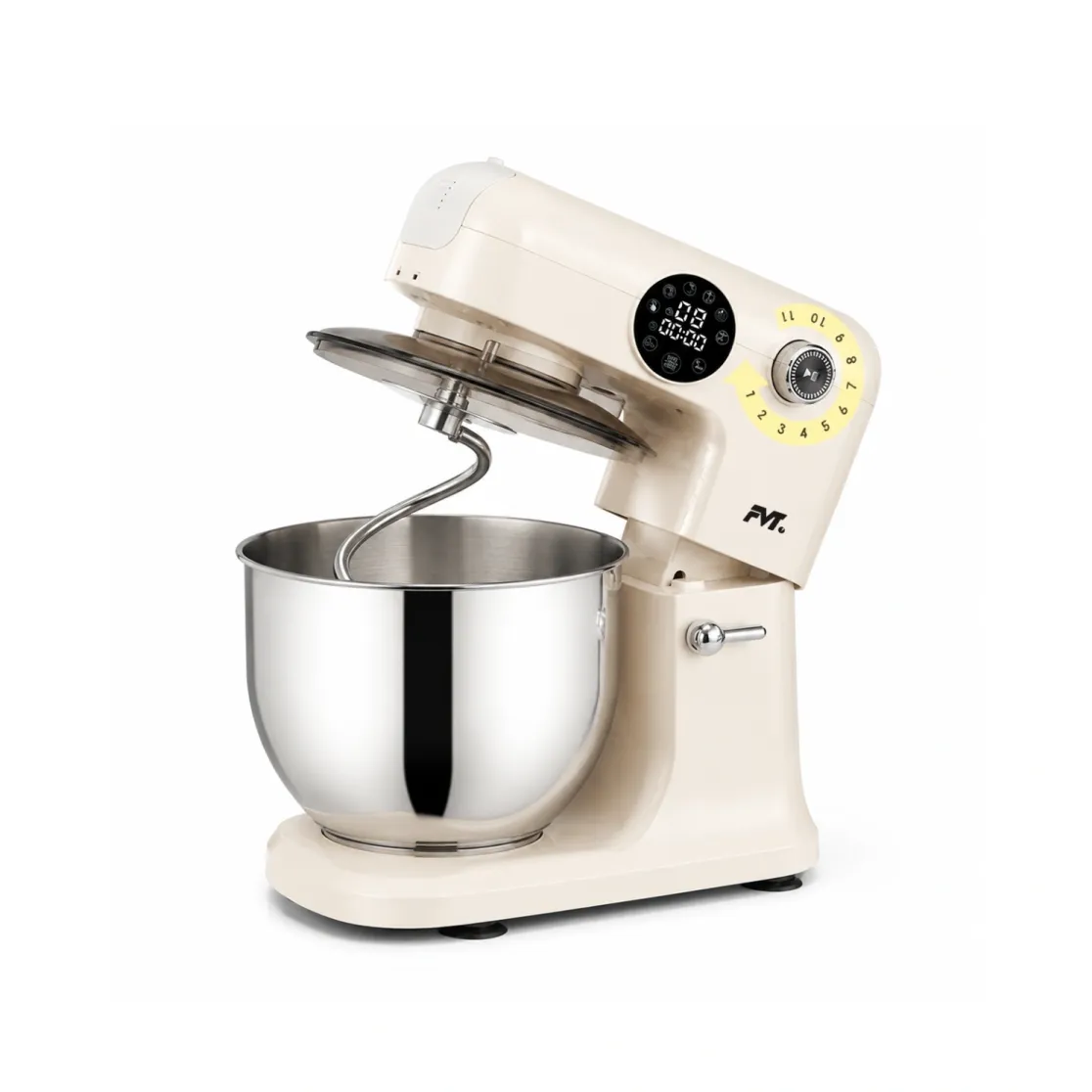 Stand Mixer Dough Kneader, 1.5kW Electric Chef Mixer with 304 Stainless Steel Bowl - Pulping Machine - foodmachtech