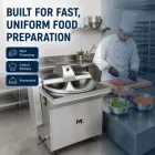 Machine commerciale de coupeur de cuvette d'acier inoxydable, machine de mélange de hachage fine de viande et de légume - Broyeur - foodmachtech
