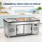 عرض الثلج التجاري للأطعمة الطازجة - تخزين بارد للفواكه والخضروات - foodmachtech