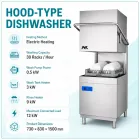 Single-Pump Hood-Type lavaplatos comercial, 30 estantes calentados eléctricos/hora - Lavavajillas - foodmachtech