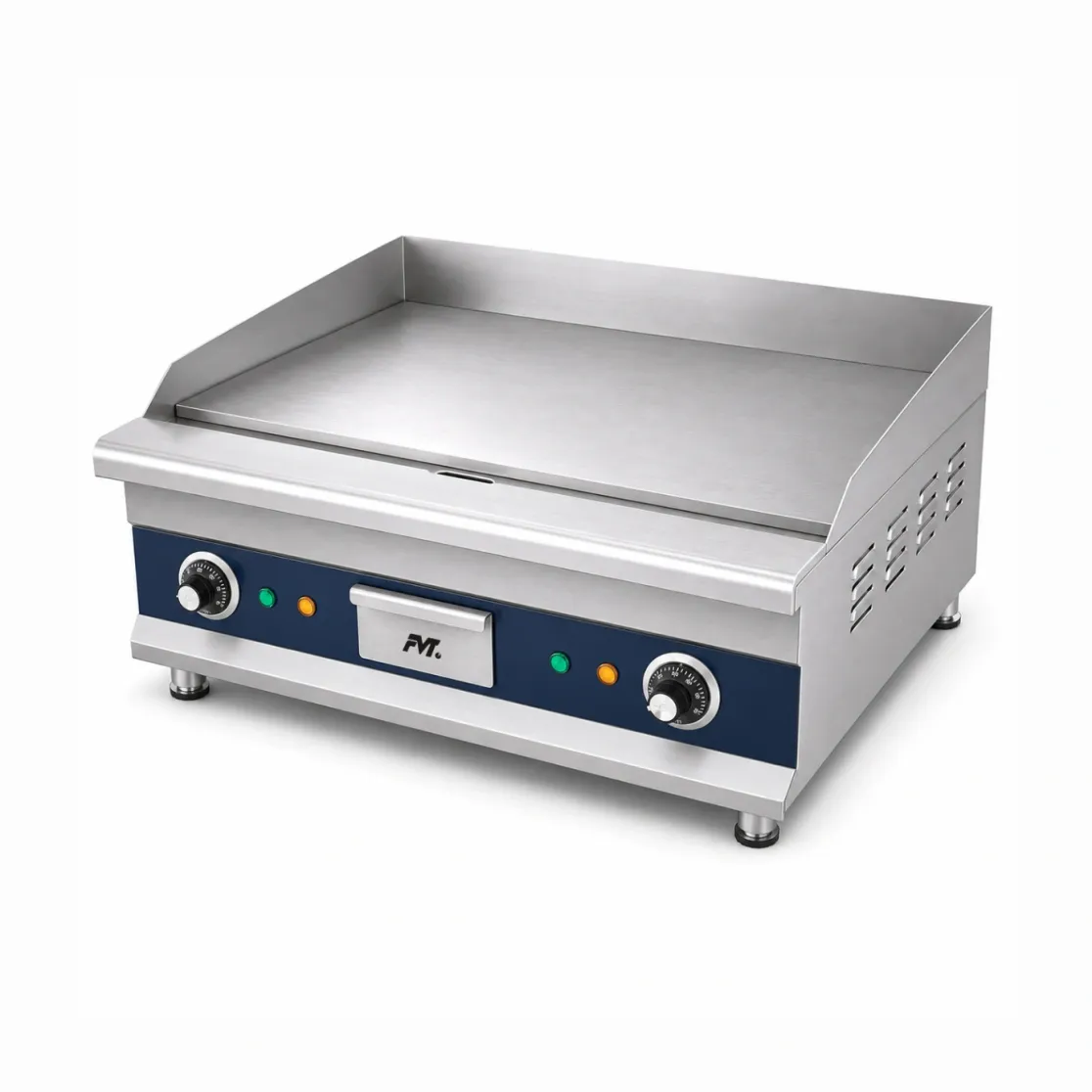 Plancha eléctrica de la encimera de la zona dual comercial, parrilla plana resistente del Flat‑Top para el restaurante y la tienda de la hamburguesa - Estufa comercial del wok - foodmachtech