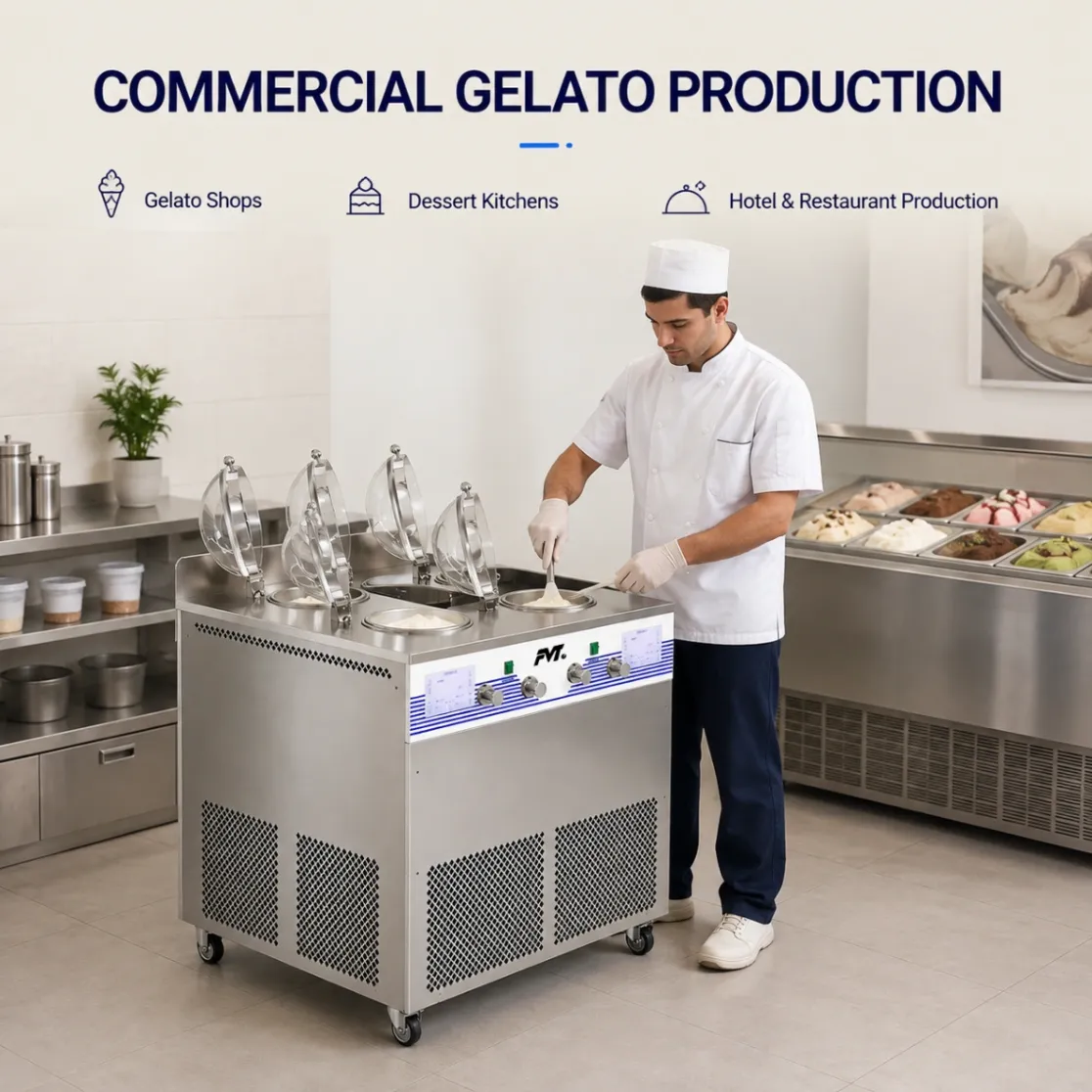 Machine italienne commerciale de gelato - Machine à crème glacée - foodmachtech
