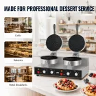 Commercial Double‑Head Waffle Maker, 2.4kW Stainless Steel Dual Waffle Iron with Independent Temperature for Cafe, Bakery - Electric Griddle - foodmachtech