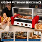 شواية بكرة الكلب الساخن التجارية 7 بكرات - ماكينة هوت دوج - foodmachtech