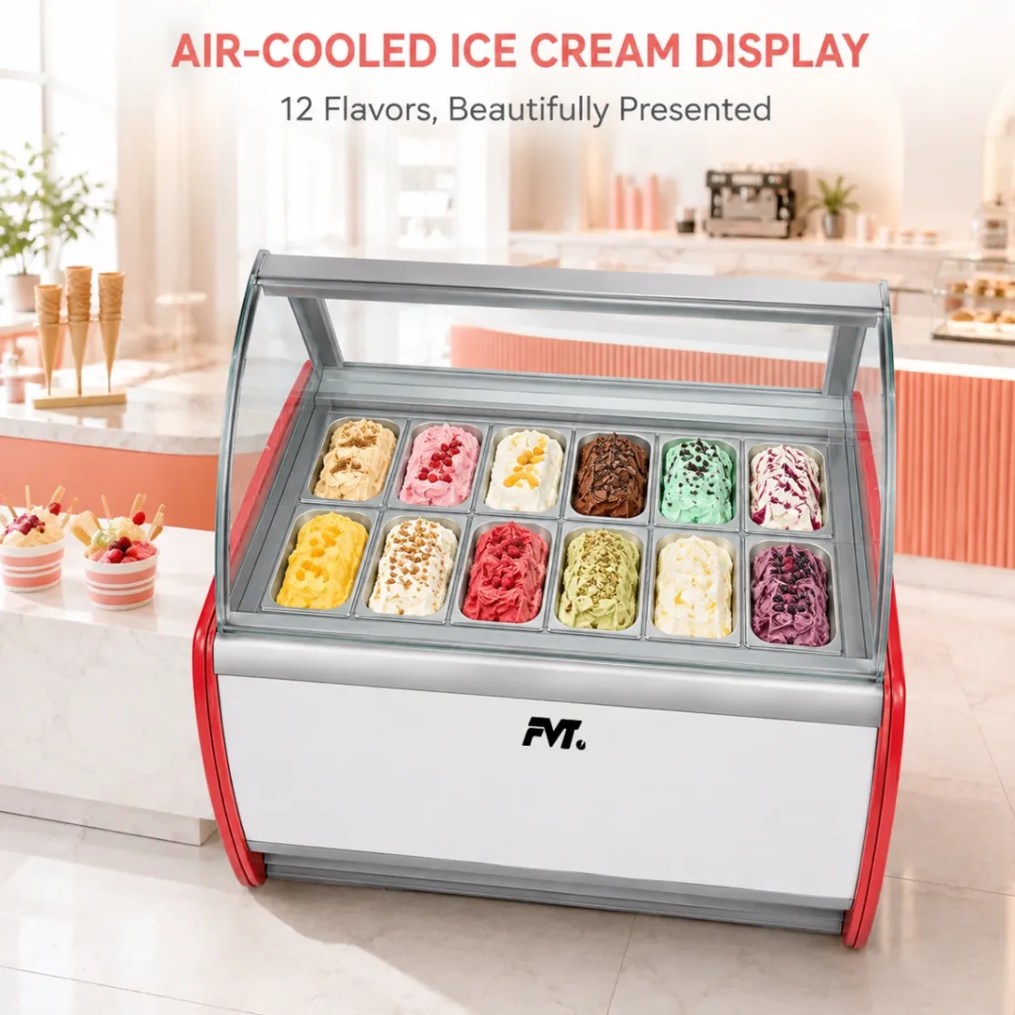 Air‑Cooled Ice Cream Display - Display Case - foodmachtech