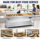 Edelstahl Buffet Lebensmittel wärmende Tabelle -  - Food Mach Tech