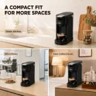 Kompakte Kapsel-Kaffee maschine, 1450W Single Serve Espresso maschine mit 3-Knopf-Steuerung -  - Food Mach Tech