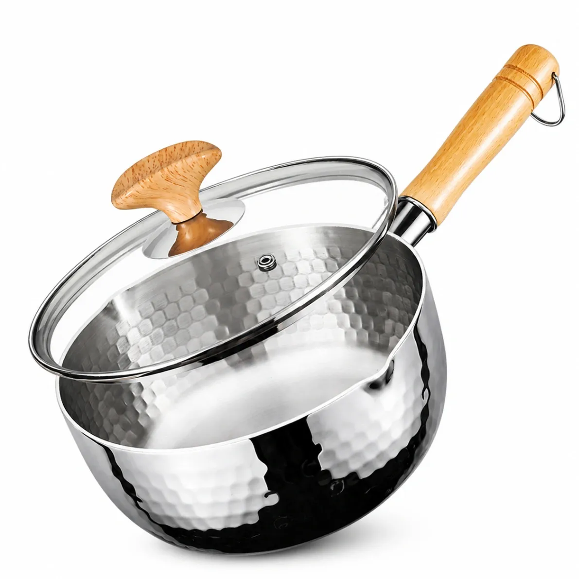 스테인레스 스틸 유키히라 팬, 일본 망치 소판 - 요리 주전자 - Food Mach Tech