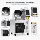 자동 상업용 Stir-Fry 기계, 8kW 자동 조리 식품 서비스 주방용 성분 분배 -  - Food Mach Tech