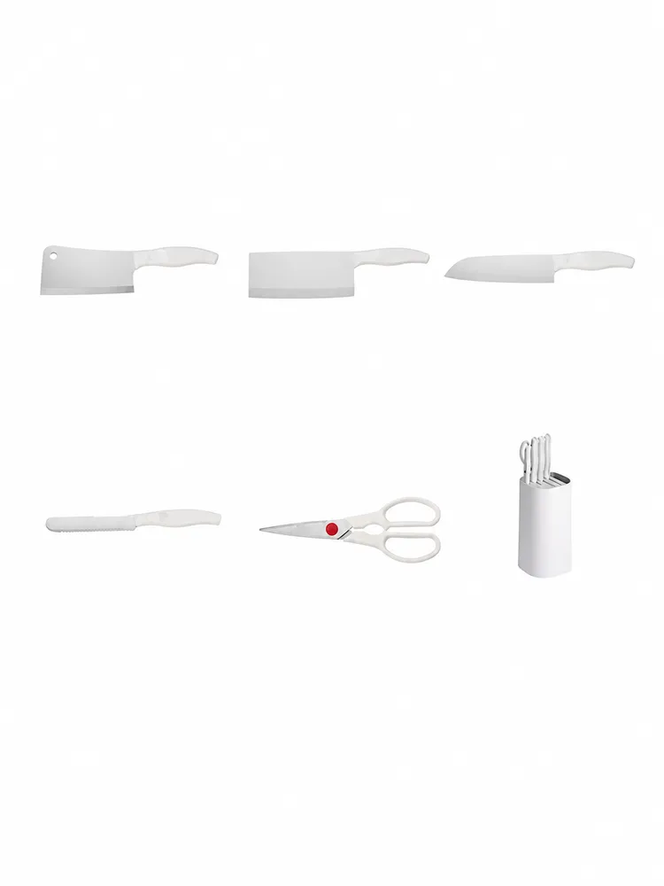 Küchenmesser Set 6 pcs, Messer Set mit Schere - Besteck - Food Mach Tech