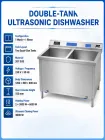 Kommerzieller Doppeltank-Ultraschall-Geschirrs püler - Geschirrspüler - Food Mach Tech