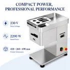 Kommerzielle Arbeits platte Elektro-Fleischs ch litter, 2200W Edelstahl-Slicer für Restaurants & Delikatessen - Slicer - Food Mach Tech